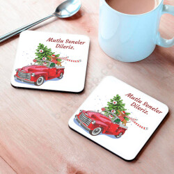 Yıllbaşı Konsept Bardak Altlığı online tasarla