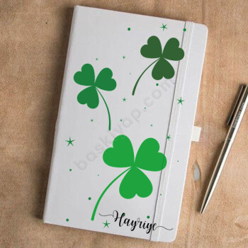 Yonca Baskılı Beyaz Ajanda online tasarla