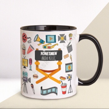 Yönetmene Özel Siyah Kupa Bardak online tasarla