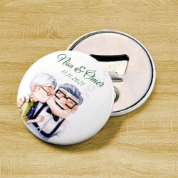 Yukarı Bak Tasarımlı Buton Magnet online tasarla