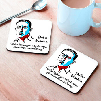 Yukio Mişima Tasarımlı Bardak Altlığı online tasarla