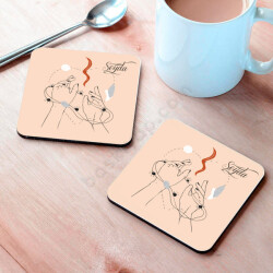 Zarif Eller 2 Tasarım Bardak Altlığı online tasarla