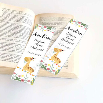 Zürafa Tasarımlı Kitap Ayracı online tasarla
