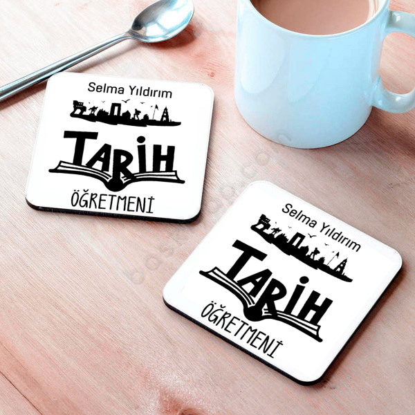 Tarih Öğretmenlerine Özel Bardak Altlığı online tasarla