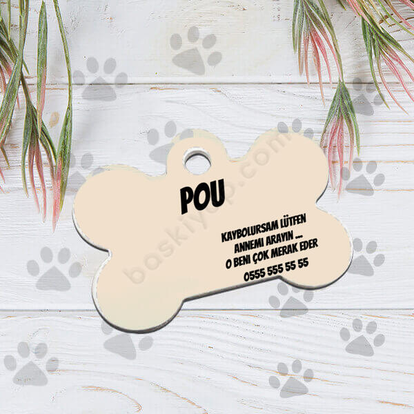 Tasarımlı Kedi Köpek İsim Künyesi online tasarla