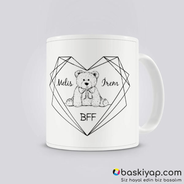 Teddy Baskılı Friends Kupa online tasarla