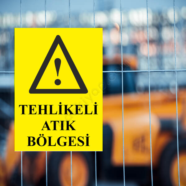 Tehlikeli Atık Bölgesi Levhası online tasarla