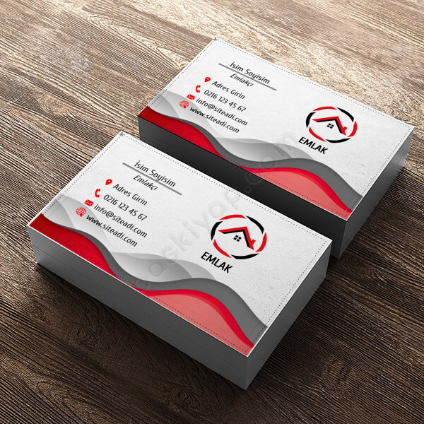 Tek Yön Emlak Kartviziti Tasarımı online tasarla