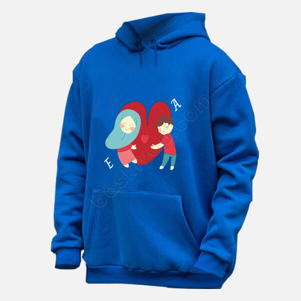 Tesettür Sweatshirt Mavi Kapşonlu online tasarla