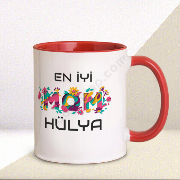 The Best Mom Kırmızı Kupa Bardak online tasarla