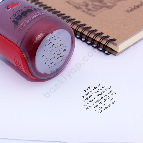 Trodat 4642 Büyük Boy Yuvarlak Firma Bilgileri Kaşesi online tasarla