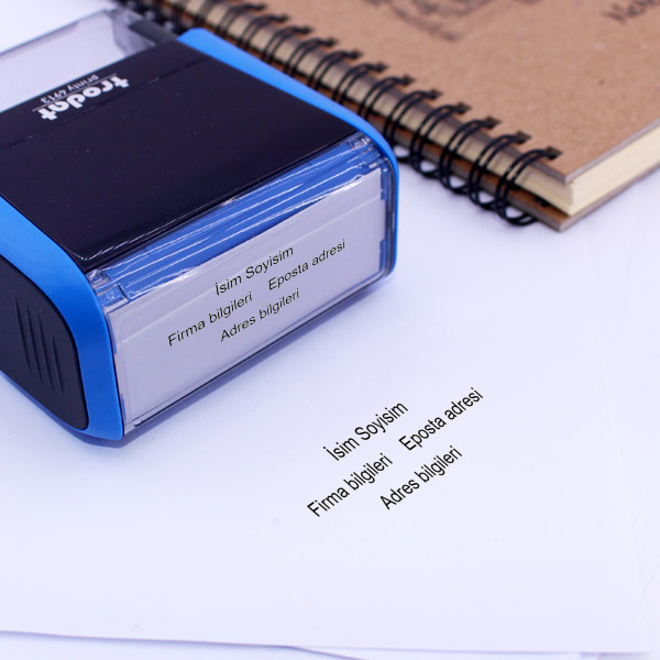 Trodat 4913 Büyük Boy Kaşe - Mavi Kendin Tasarla | 15263 online tasarla