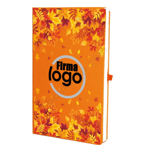 Firmalara Özel Sonbahar Temalı Turuncu Ajanda – Tarihsiz Çizgili Turuncu Ajanda/Defter 13X21Cm tasarımı