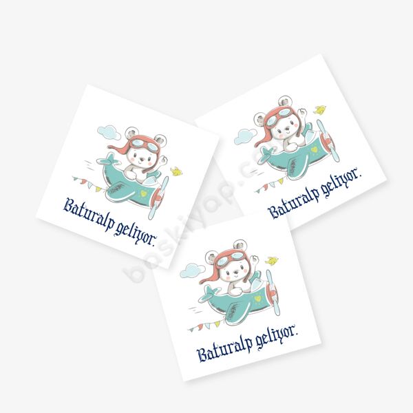 Uçak Tasarımlı Sticker online tasarla