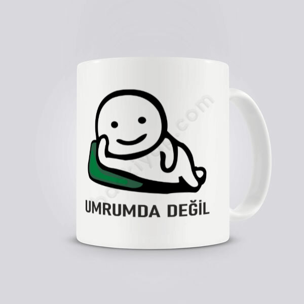 Umrumda Değil Tasarımlı Kupa – Kendin Tasarla Baskılı Kupa tasarımı