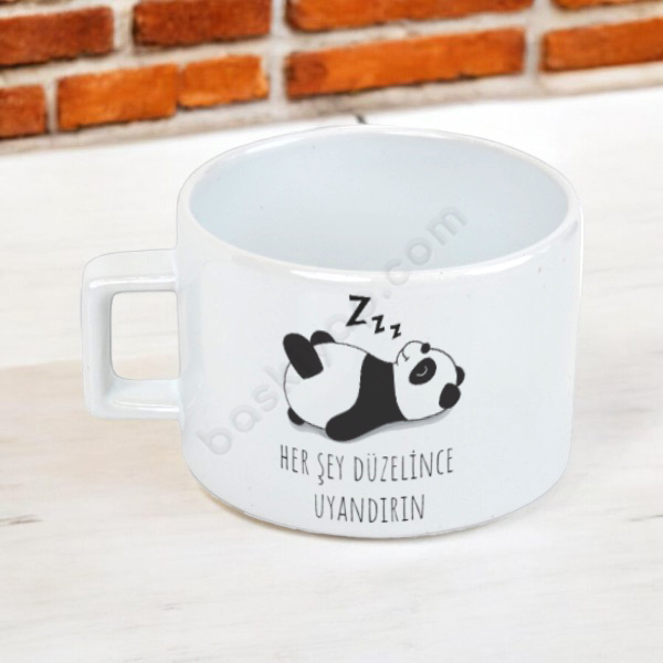 Uykucu Panda Baskılı Fincan online tasarla
