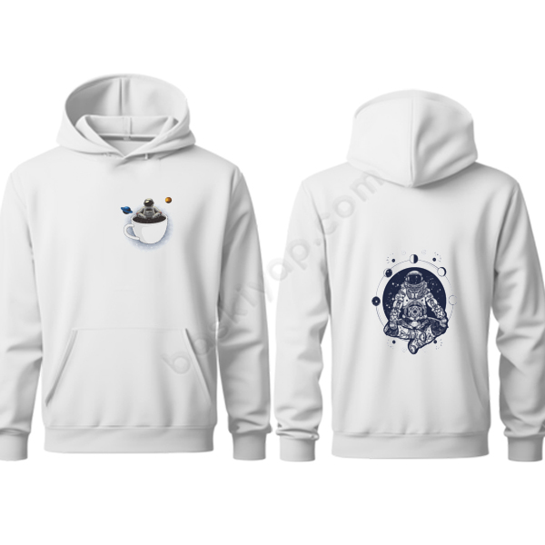Uzayda Yoga Astronot Tasarım Sweatshirt online tasarla