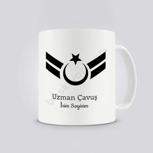 Uzman Çavuş Tasarımlı Kendin Tasarla Kupa online tasarla
