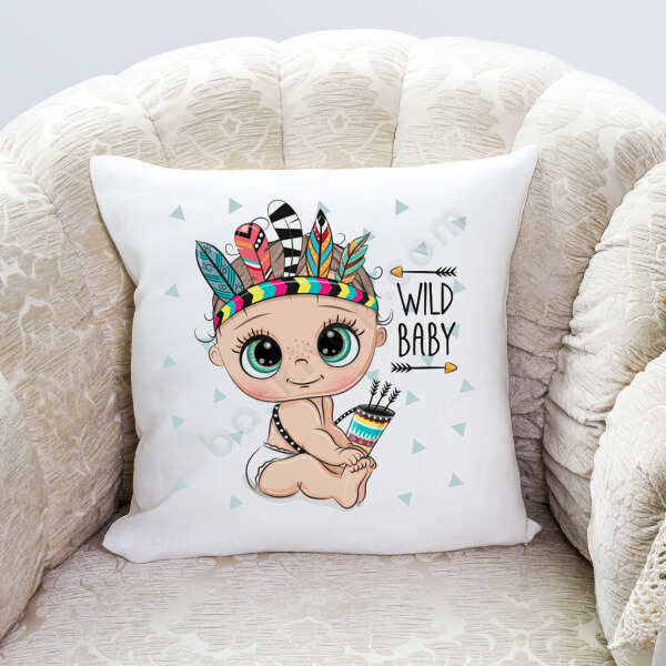 Vahşi Bebek Tasarım Yastık online tasarla