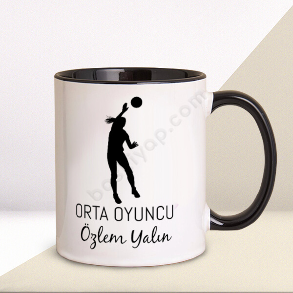 Voleybol Tasarım 5 Siyah Kupa online tasarla