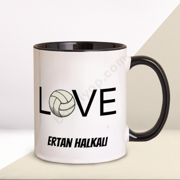 Voleybol Tasarım 7 Siyah Kupa online tasarla