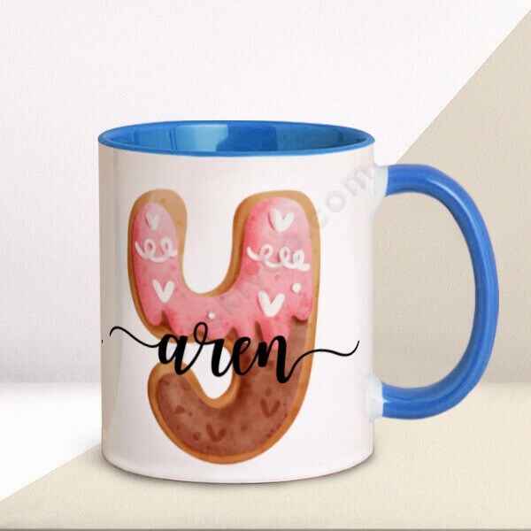 Y Harfi Tasarımlı Kupa Bardak online tasarla