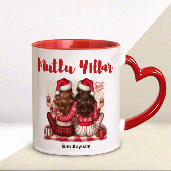 Yakın Arkadaş Tasarımlı Yılbaşı Kupası online tasarla