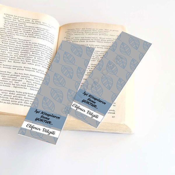 Yaprak Tasarımlı Kitap Ayracı online tasarla