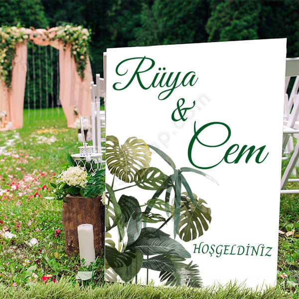 Yapraklı  Ayaklı Pano online tasarla