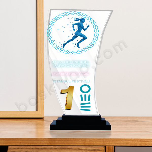 Yarışmalara Özel Kristal Plaket 2 online tasarla