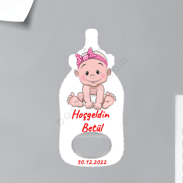 Yeni Doğan Bebek Biberon Magnet Açacak online tasarla