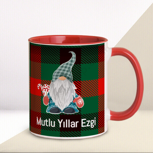 Yeni Yıl Tasarım Karikatürlü Kupa online tasarla