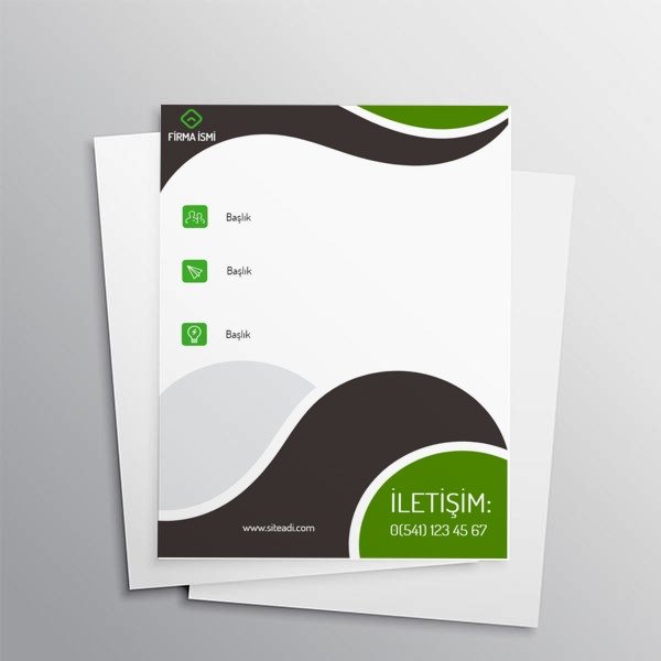 Yeşil Gri Geometrik online tasarla