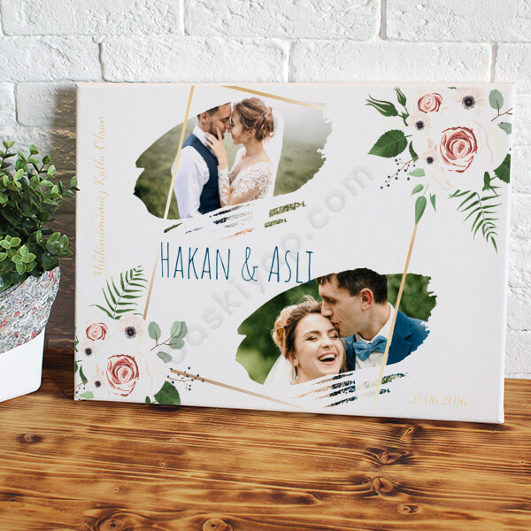 Yıl Dönümü Tasarım 25X35 Kanvas Tablo online tasarla