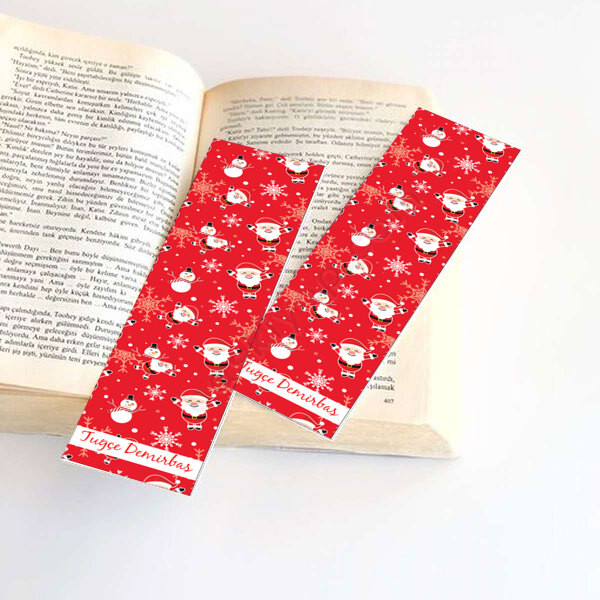 Yılbaşı Konseptli 3 Kitap Ayracı online tasarla