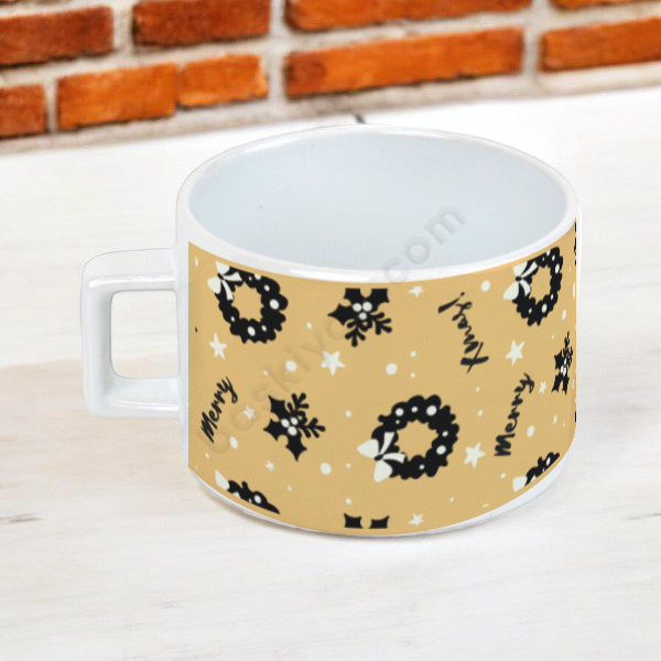 Yılbaşı Konseptli 4 Nescafe Fincanı online tasarla