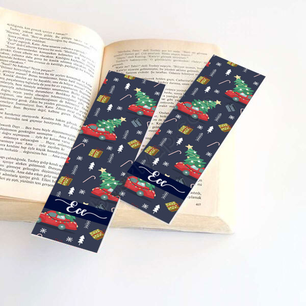 Yılbaşı Konseptli 5 Kitap Ayracı online tasarla