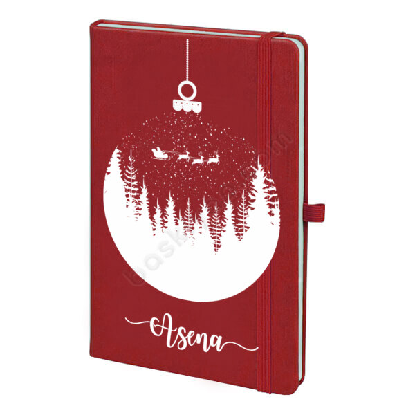 Yılbaşı Tasarımlı 2 Kırmızı Ajanda – Tarihsiz Kırmızı Ajanda / Defter 13X21Cm tasarımı