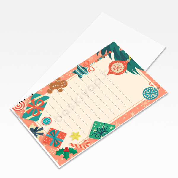 Yılbaşı Tasarımlı İsimsiz Not Kartı online tasarla