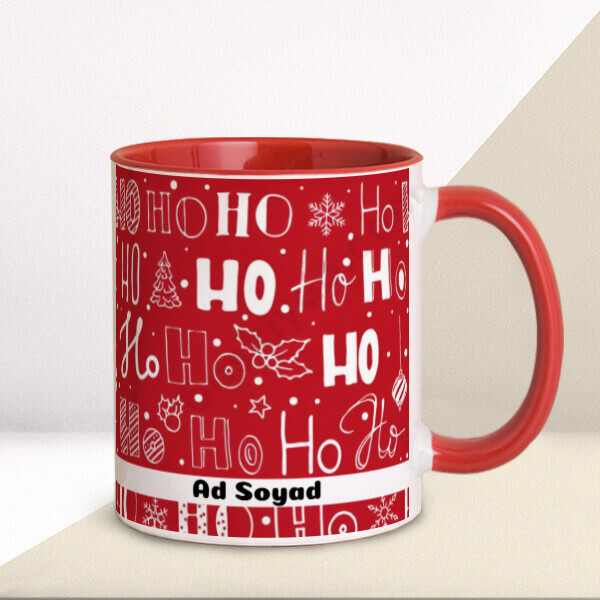 Yılbaşı Temalı Baskılı Kupa - Kırmızı online tasarla