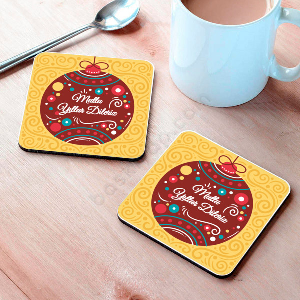 Yılbaşına Özel 7 Bardak Altlığı online tasarla