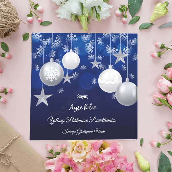 Yılbaşına Özel Davetiye 15X15 online tasarla