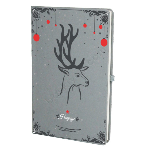 Yılbaşına Özel Gri Ajanda 2 – Tarihsiz Çizgili Gri Ajanda/Defter 13X21Cm tasarımı