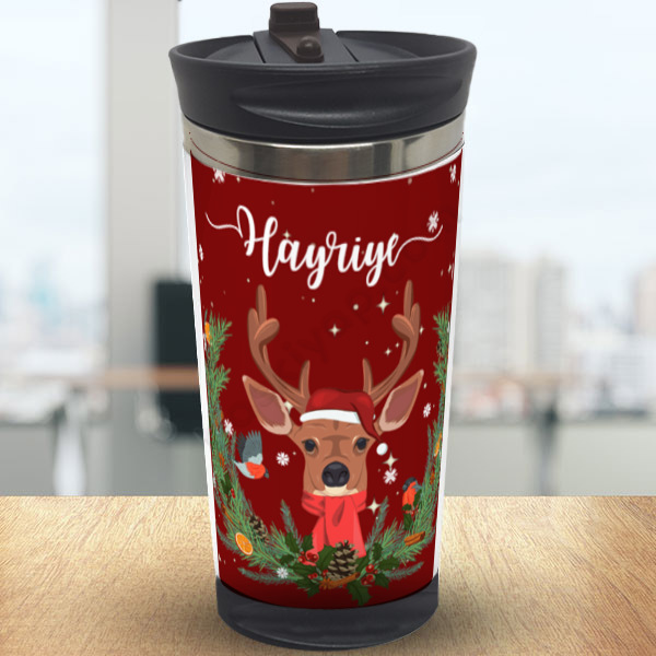 Yılbaşına Özel Kendin Tasarla Çelik Termos online tasarla