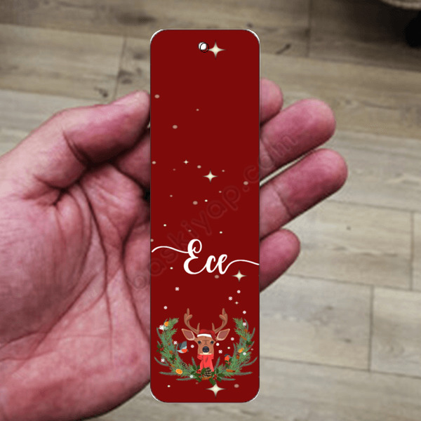 Yılbaşına Özel Metal Kitap Ayracı online tasarla