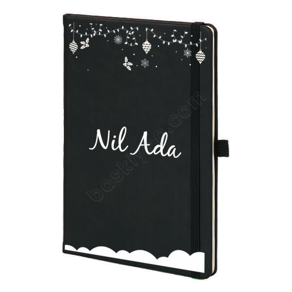 Yılbaşına Özel Siyah Ajanda – Tarihsiz Siyah Ajanda / Defter tasarımı