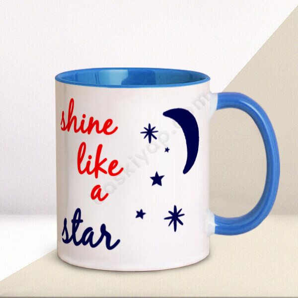 Yıldız Gibi Parla Tasarımlı Baskılı Kupa online tasarla