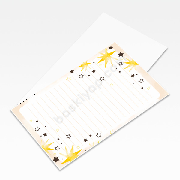 Yıldız Tasarımlı Not Kartı online tasarla