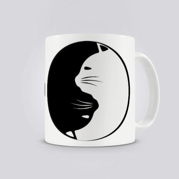 Yin Yang Kediler Baskılı Hediye Kupa Bardak online tasarla