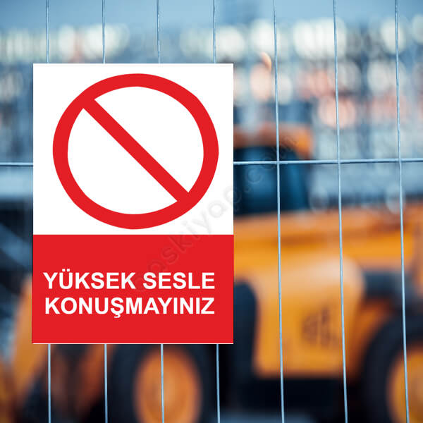 Yüksek Sesle Konuşmayınız Levhası online tasarla